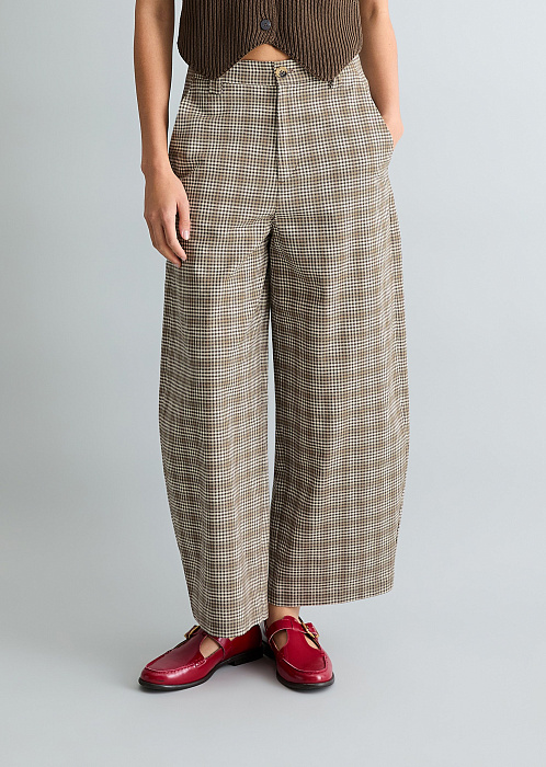 Брюки из смеси органического хлопка и льна