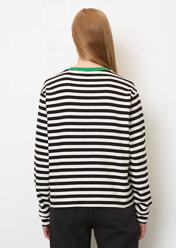 Лонгслив в полоску из текстурированного джерси Marc o'Polo - фото 2