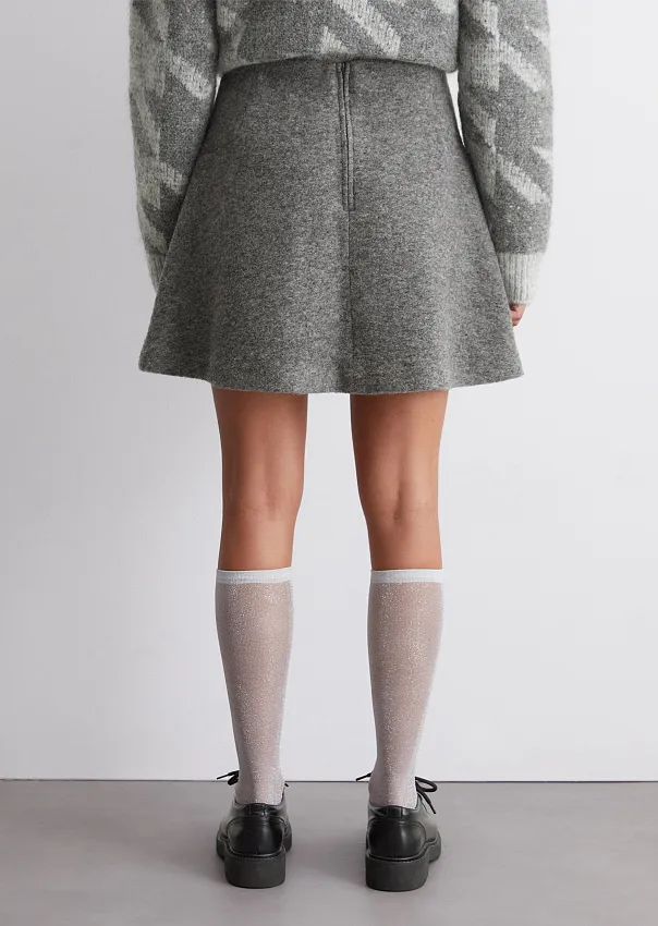 Мини-юбка из смесовой шерсти