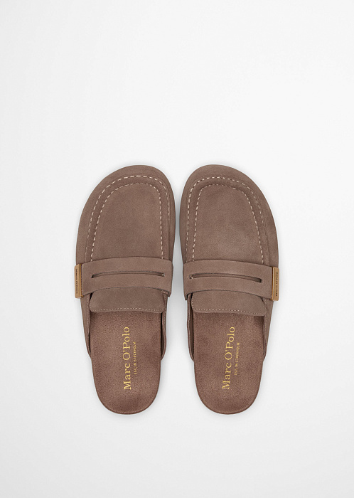 Сабо из натуральной замши