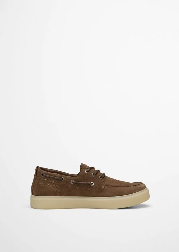 Топсайдеры из натуральной замши