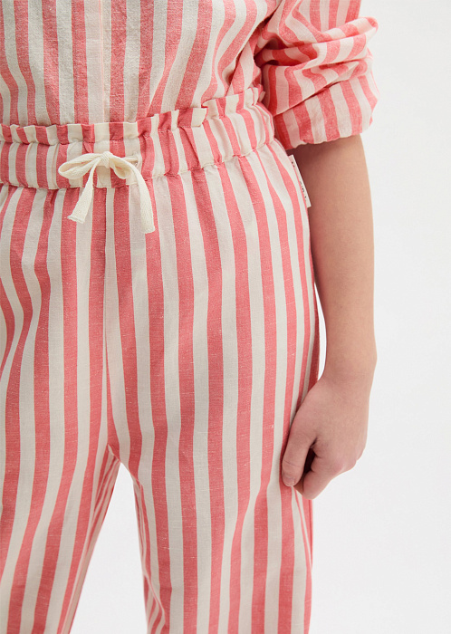 Брюки изо льна и хлопка
