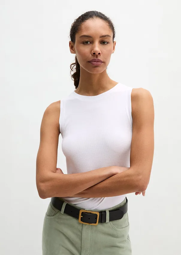 Топ из джерси в рубчик