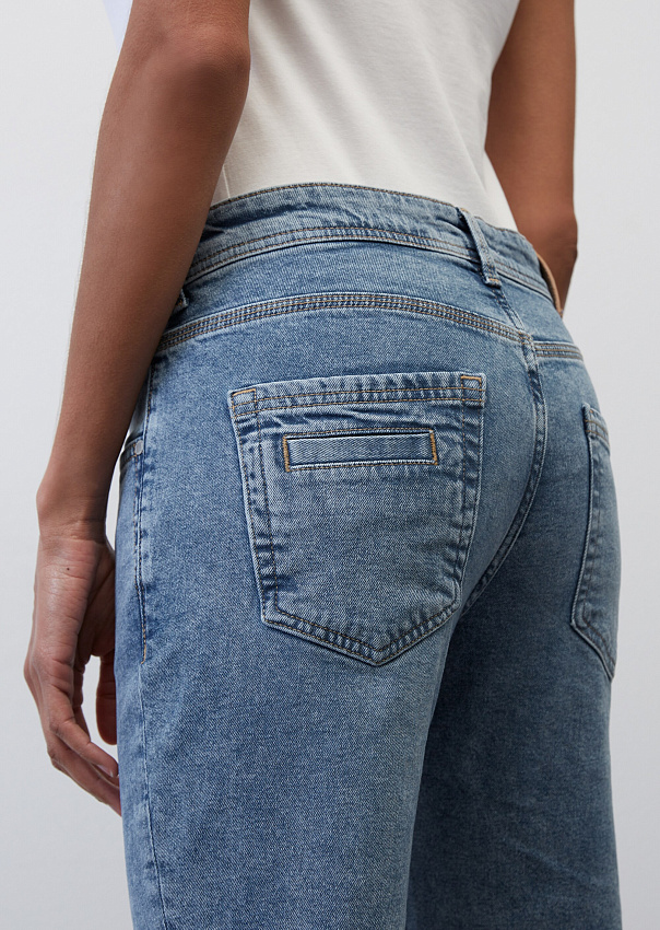 Укороченные джинсы-бойфренды THEDA из смесового органического хлопка 