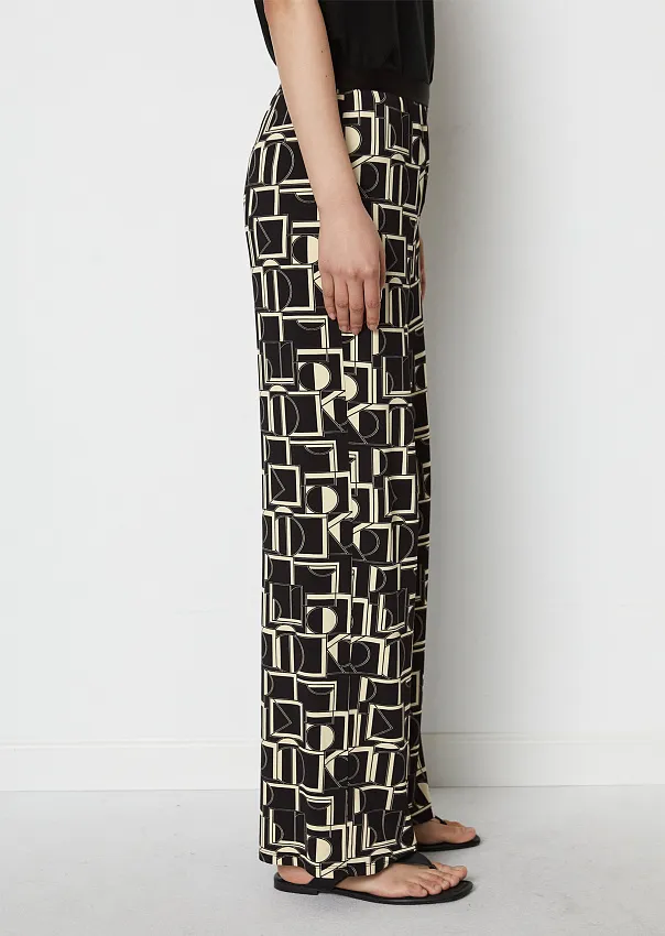 Широкие брюки из смесовой вискозы