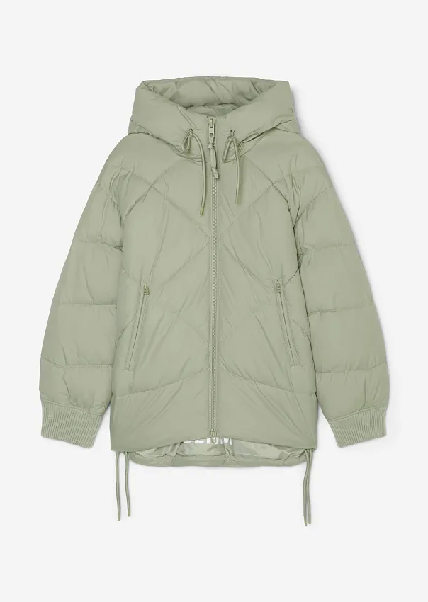 Стеганая куртка с капюшоном