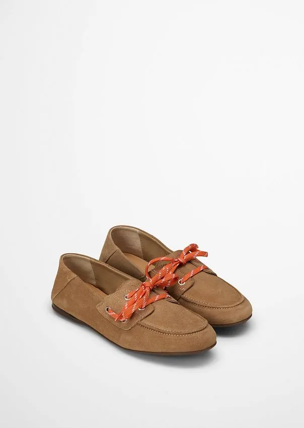 Топсайдеры из натуральной замши