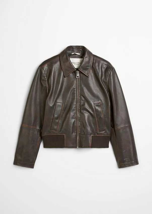 Куртка из натуральной кожи Marc o'Polo - фото 6