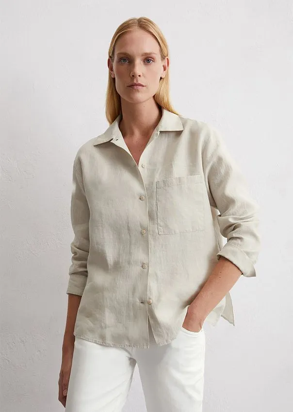 Рубашка из чистого льна Marc o'Polo - фото 1