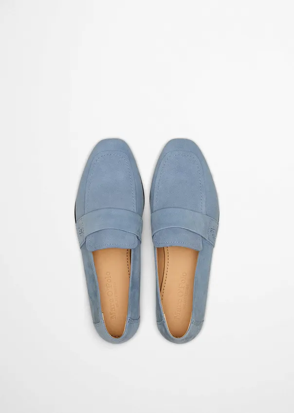 Лоферы из натуральной замши