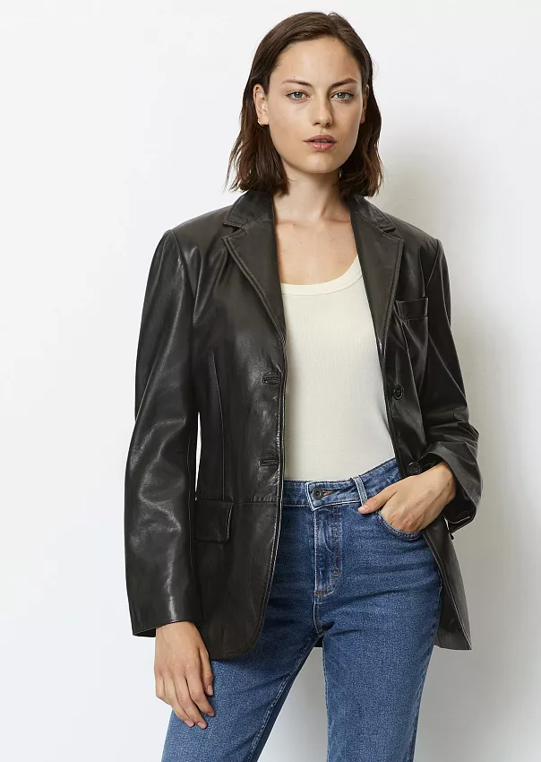 Блейзер из ягнячьей кожи наппа Marc o'Polo - фото 3