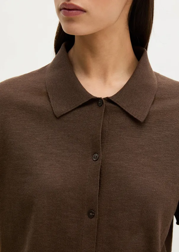 Кардиган из хлопка и льна
