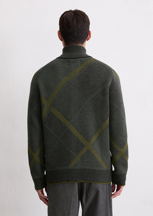 Кардиган из шерсти и хлопка