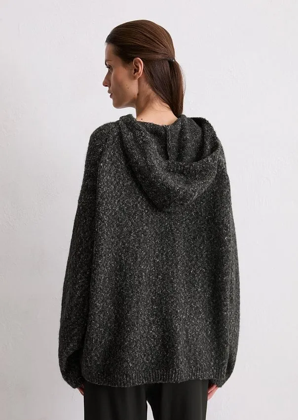 Трикотажное худи из смесовой шерсти альпаки Marc o'Polo - фото 2