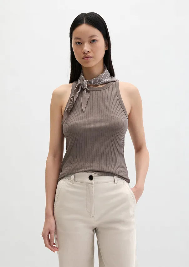 Топ в рубчик из модала