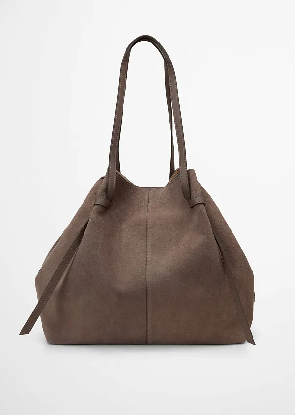 Сумка-тоут из натуральной замши