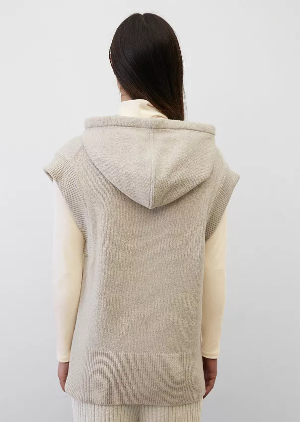 Жилет с капюшоном из шерсти и хлопка Marc o'Polo - фото 2