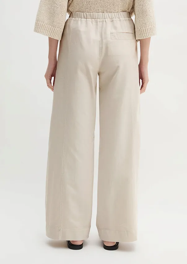 Брюки из хлопка, лиоцелла и льна