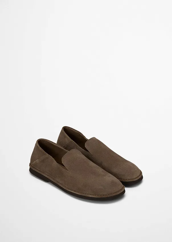 Лоферы из натуральной замши