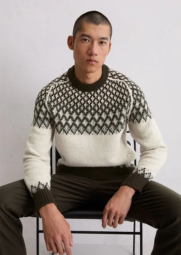 Свитер из смесовой шерсти с норвежским узором Marc o'Polo - фото 1