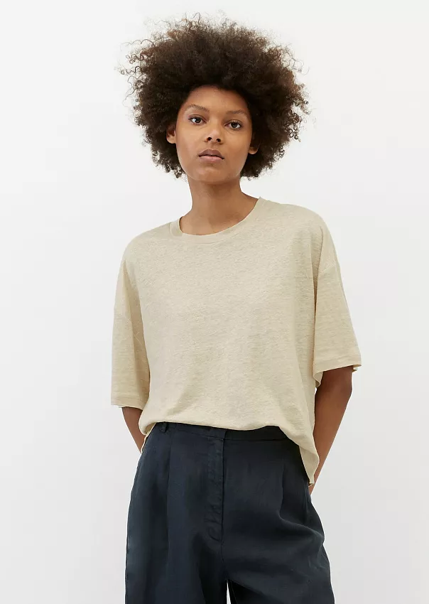 Льняная свободная футболка Marc o'Polo - фото 3