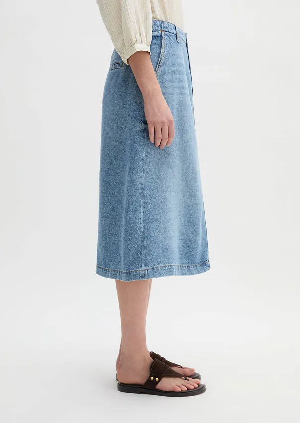 Юбка-миди из лиоцелла, льна и хлопка