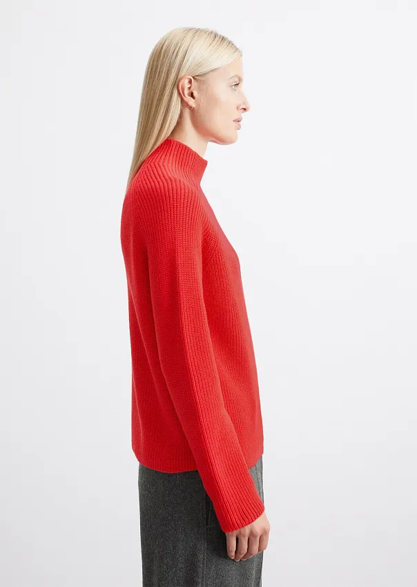 Джемпер из органического хлопка с высоким воротом