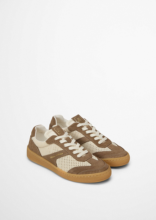 Кеды из натуральной замши и сетки