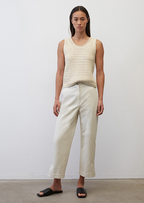 Вязаный топ приталенного кроя из органического хлопка