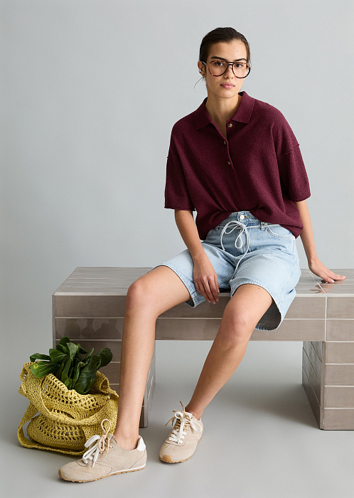 Поло из смесового хлопка 