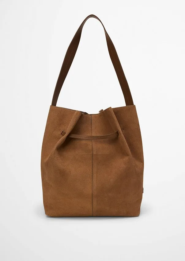 Сумка-хобо из натуральной замши