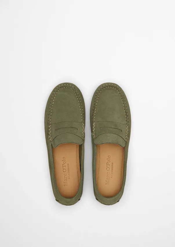 Мокасины из замши