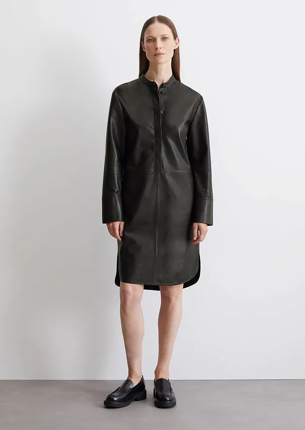 Платье из натуральной кожи