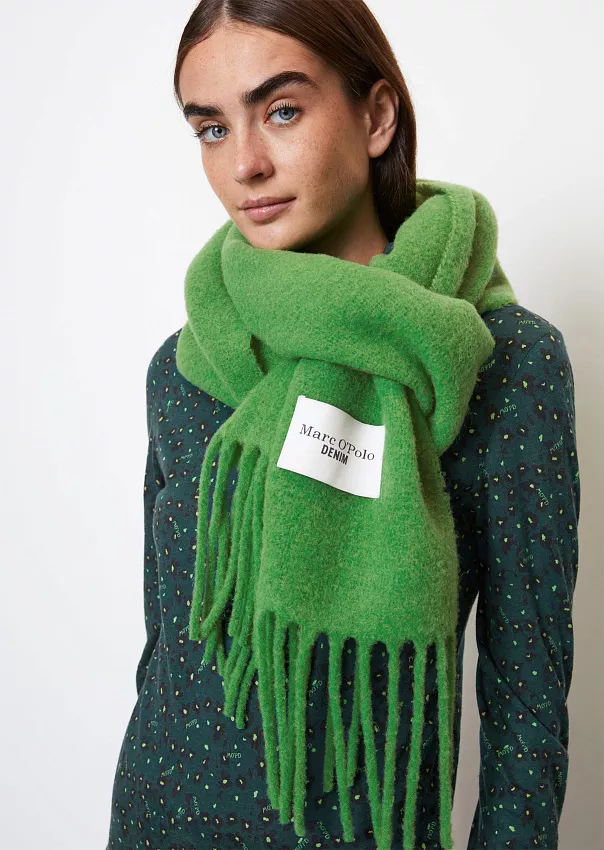 Шарф с бахромой из шерсти альпака Marc o'Polo - фото 4