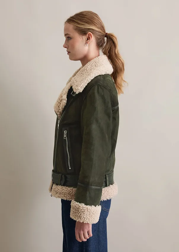 Куртка-авиатор из натуральной замши Marc o'Polo - фото 5