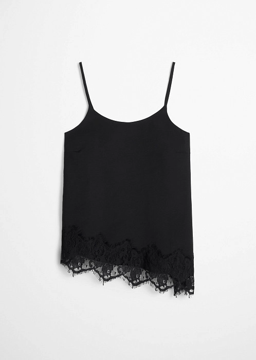 Топ в бельевом стиле с кружевом из модала TENCEL™