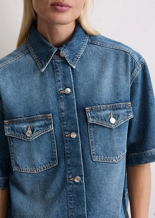 Рубашка джинсовая из лиоцелла и органического хлопка Marc o'Polo - фото 4