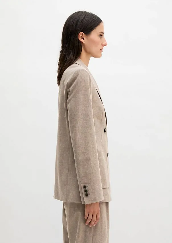 Пиджак двубортный из тонкой шерсти
