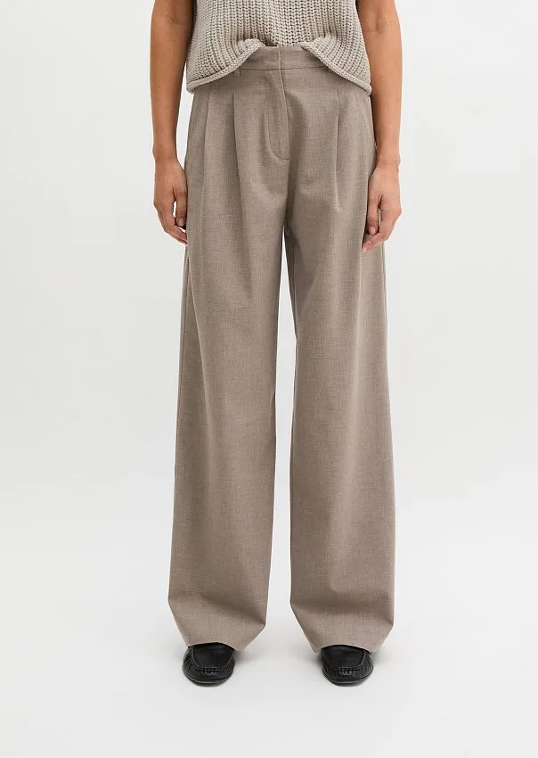 Брюки широкие из тонкой шерсти
