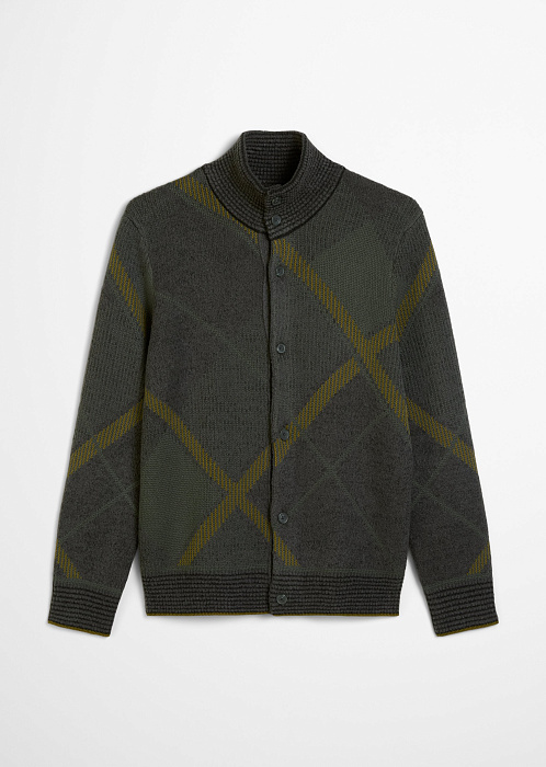 Кардиган из шерсти и хлопка