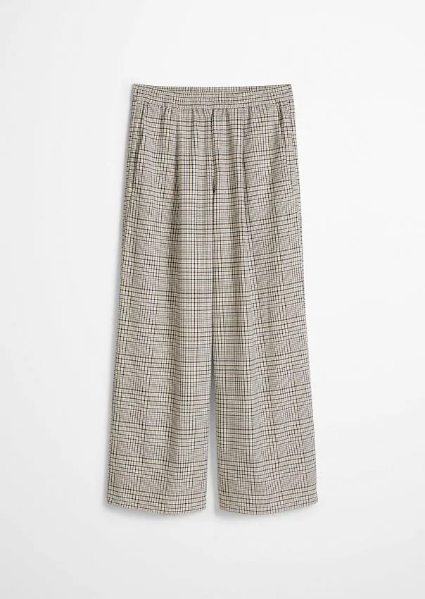Брюки в клетку из переработанного полиэстера Marc o'Polo - фото 6