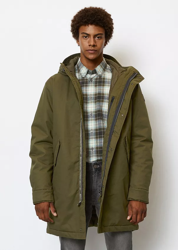 Парка с капюшоном из органического хлопка с эластаном Marc o'Polo - фото 3