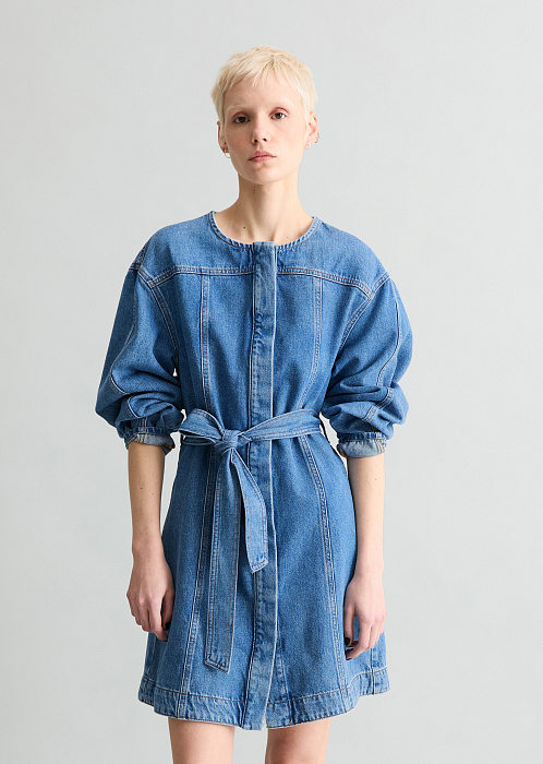 Платье джинсовое из волокон листьев ананаса