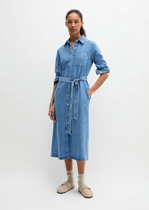 Платье джинсовое из смеси лиоцелла и хлопка