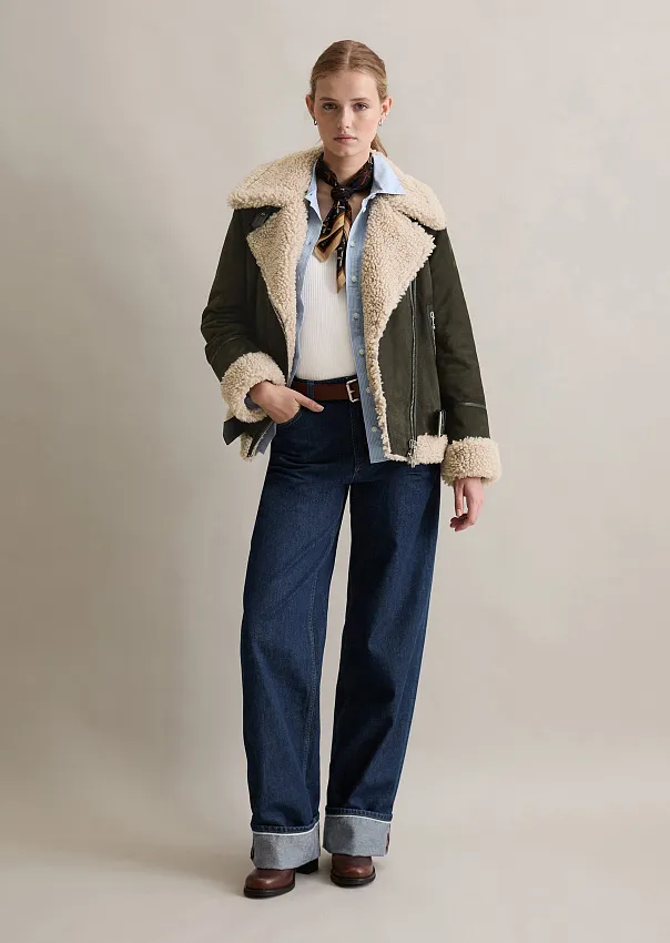 Куртка-авиатор из натуральной замши Marc o'Polo - фото 3