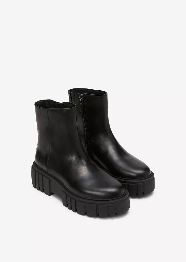 Ботинки из гладкой телячьей кожи на платформе Marc o'Polo - фото 2