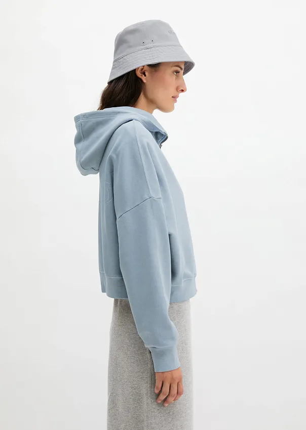 Худи на молнии из переработанного хлопка
