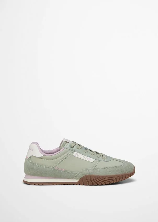 Кроссовки из натуральной кожи и нейлона