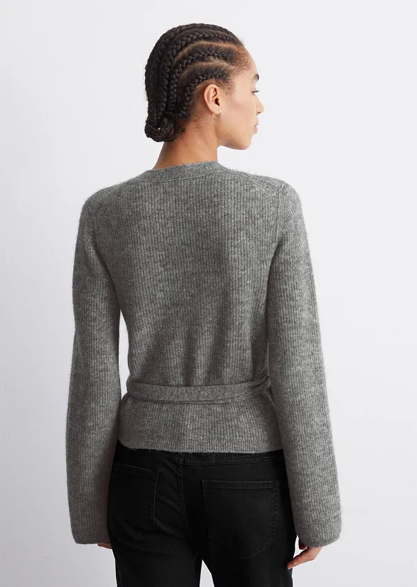 Кардиган на запах из смесовой шерсти