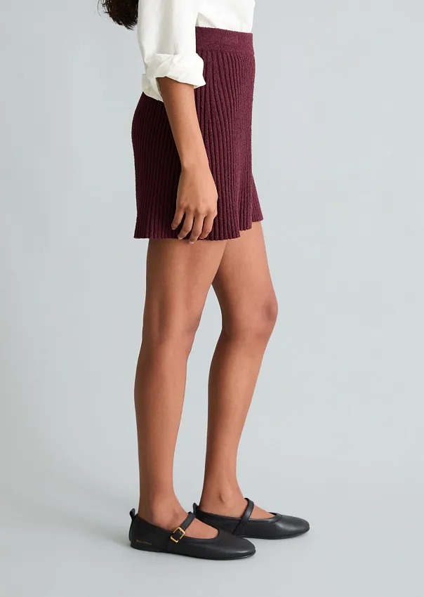 Шорты трикотажные в рубчик